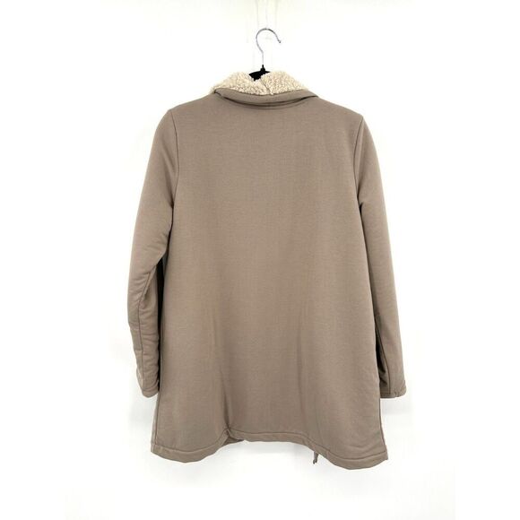 KOOLABURRA By UGG Brown Cream Sherpa Super Soft Open Cardigan Sweater Size Small - Picture 2 of 6